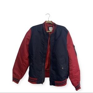 GAP Men's Navy and Red Varsity Jacket